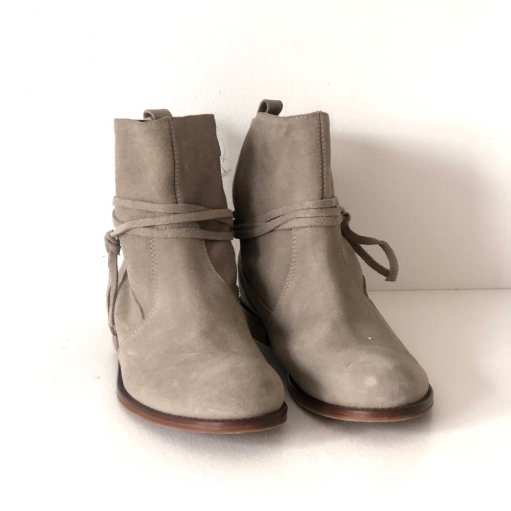 Garnet Hill Suede Leather Short Boots